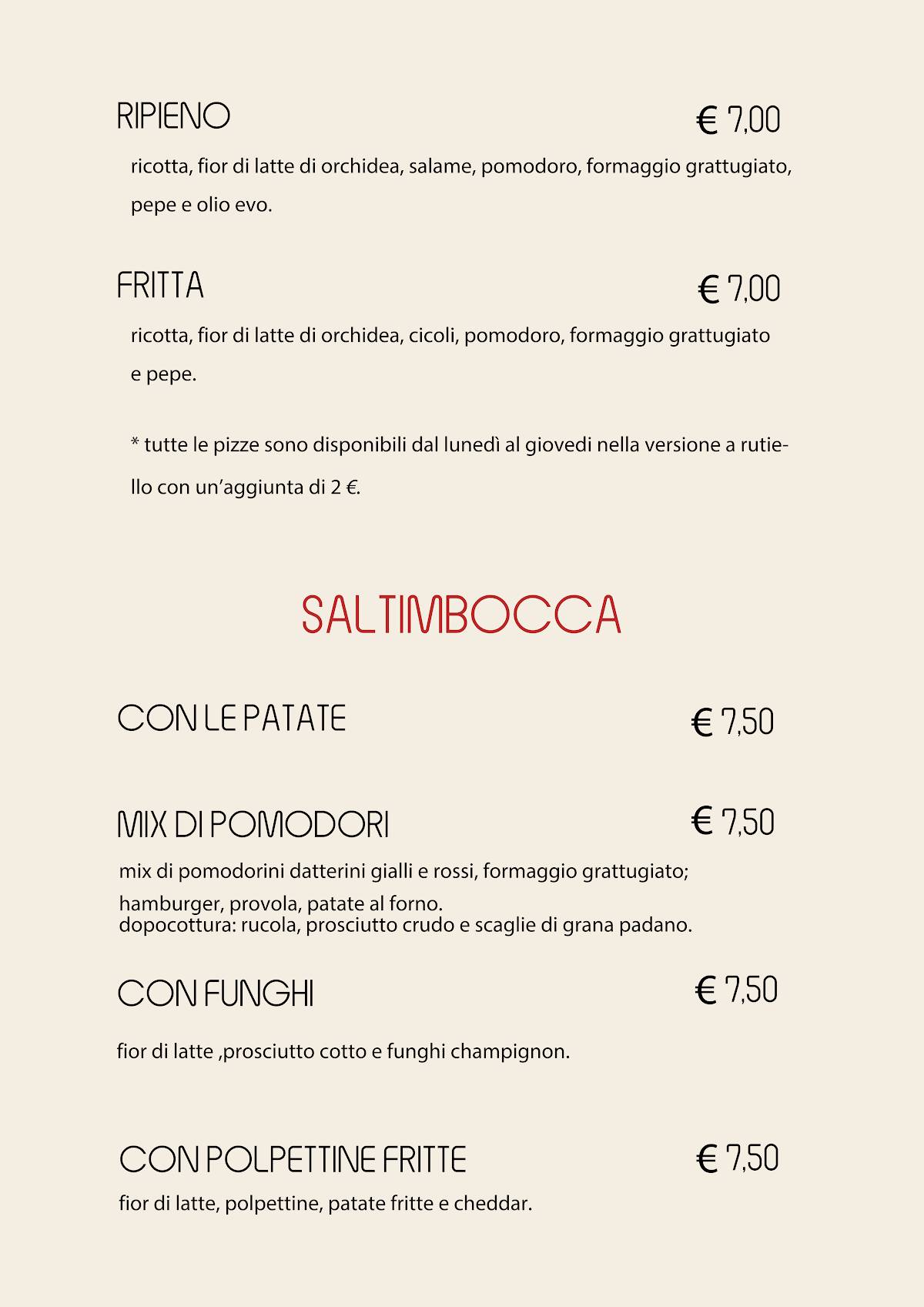 Menu di ReImpasto 