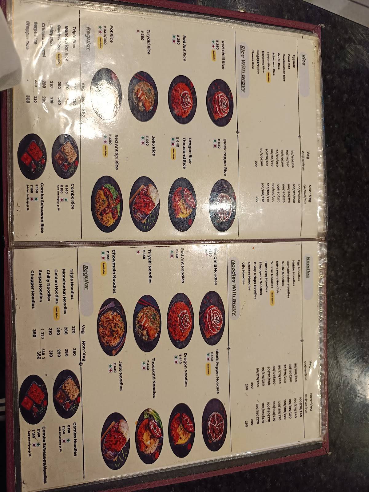 Red Ant menu