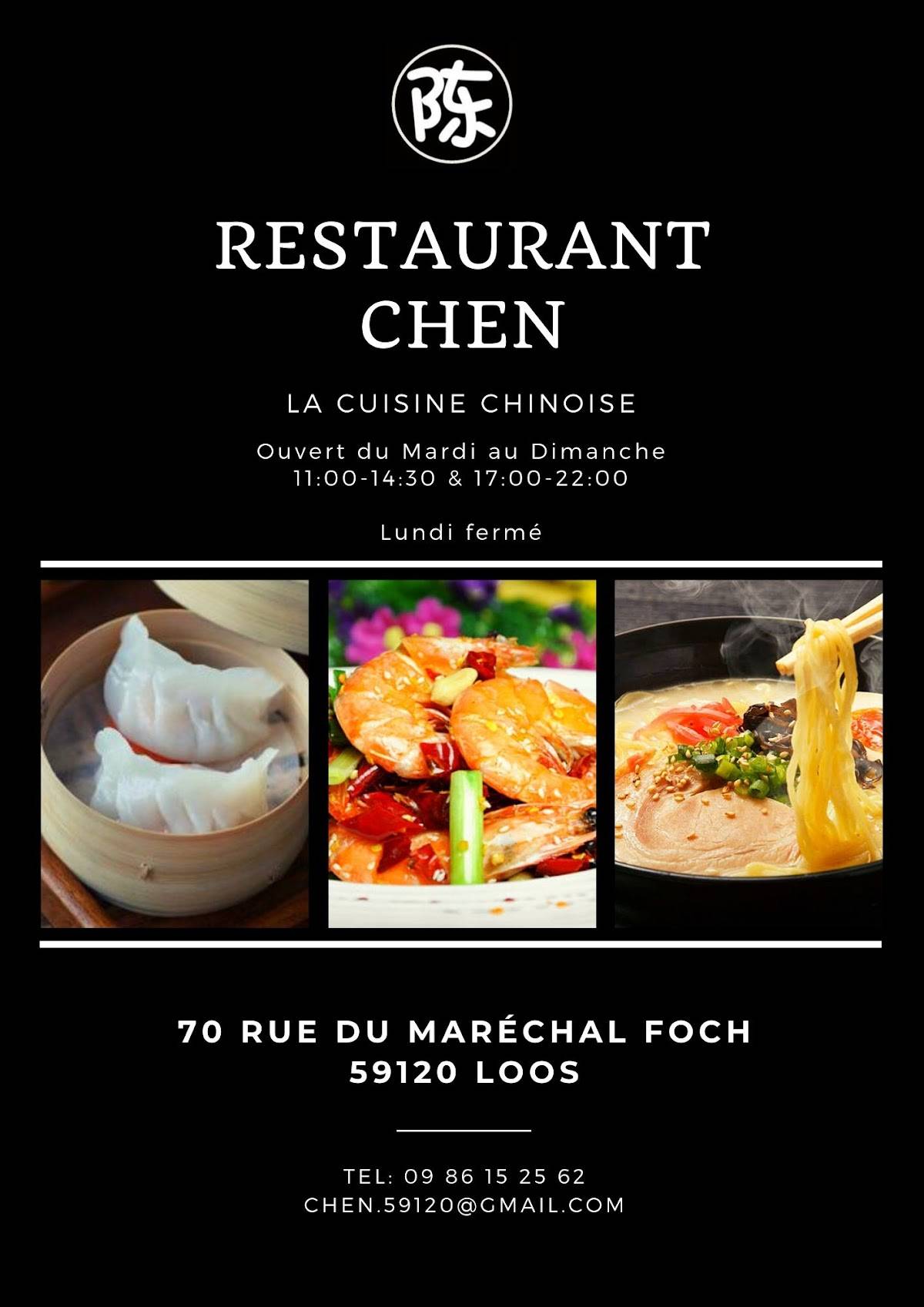Menu de Restaurant Chen