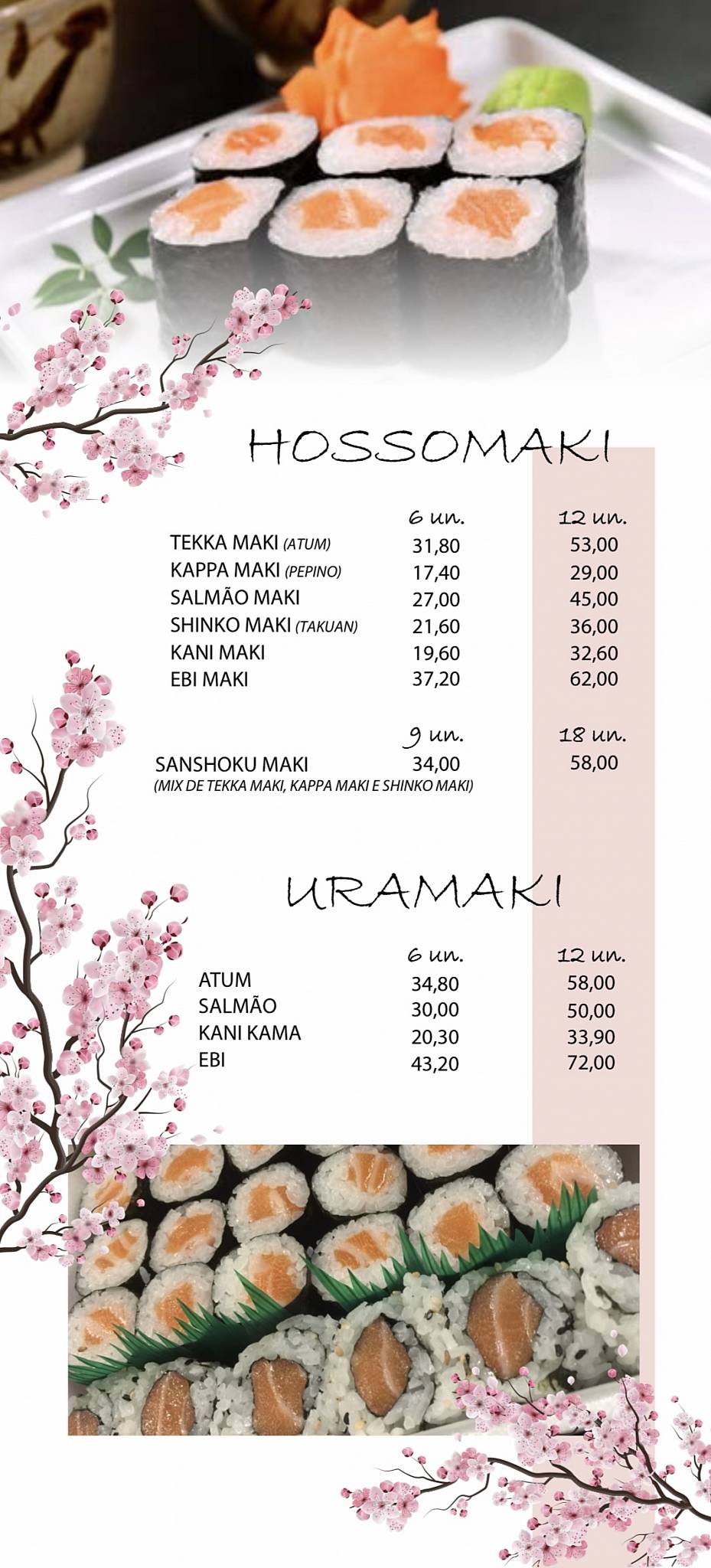 Restaurante Furusato cardápio