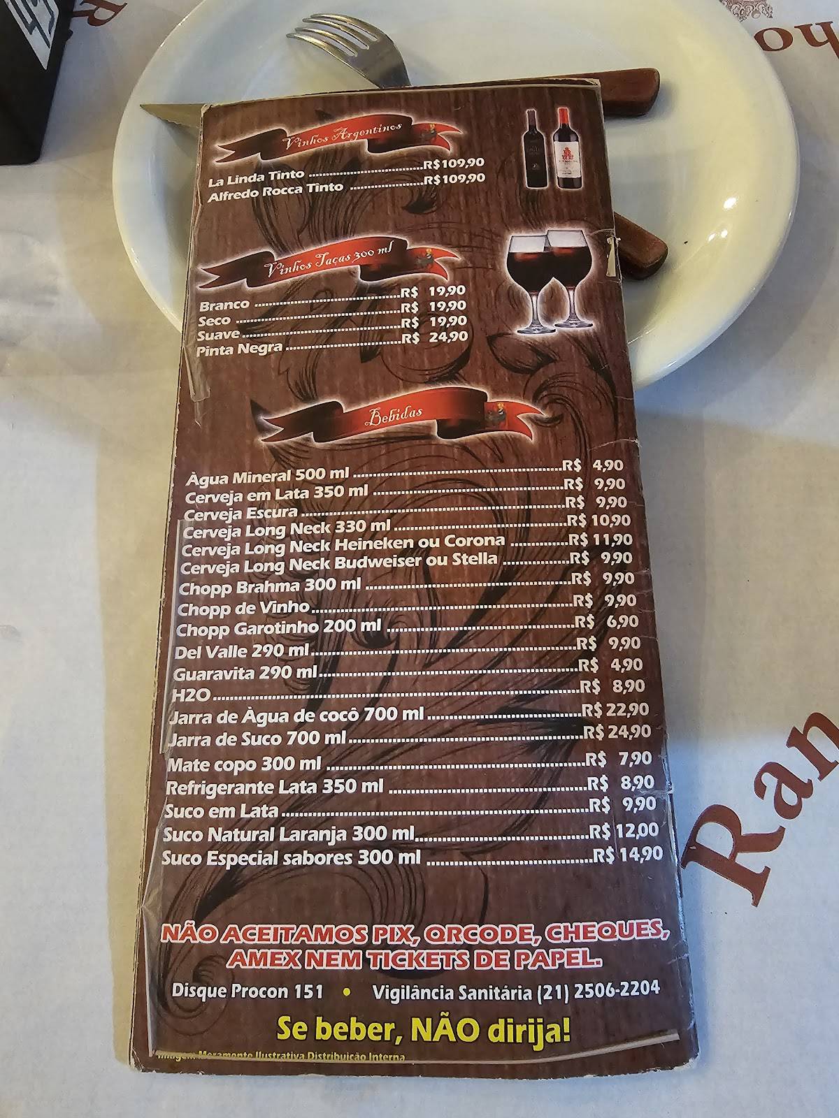 Restaurante Rancho Verde cardápio