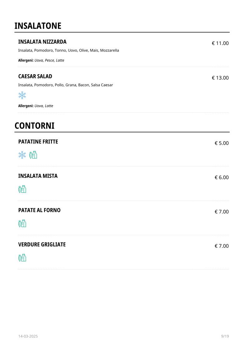 Menu di Retrò Pizzeria Olbia 