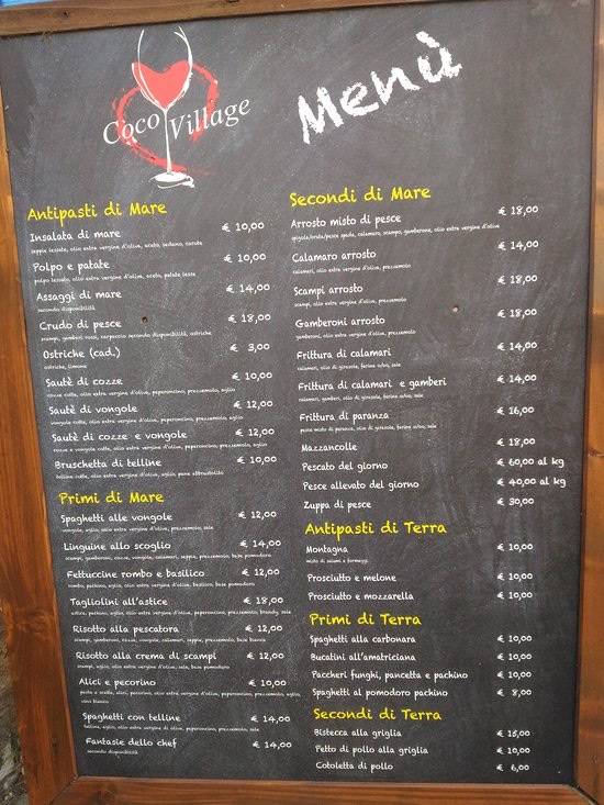 Menu di Coco Village