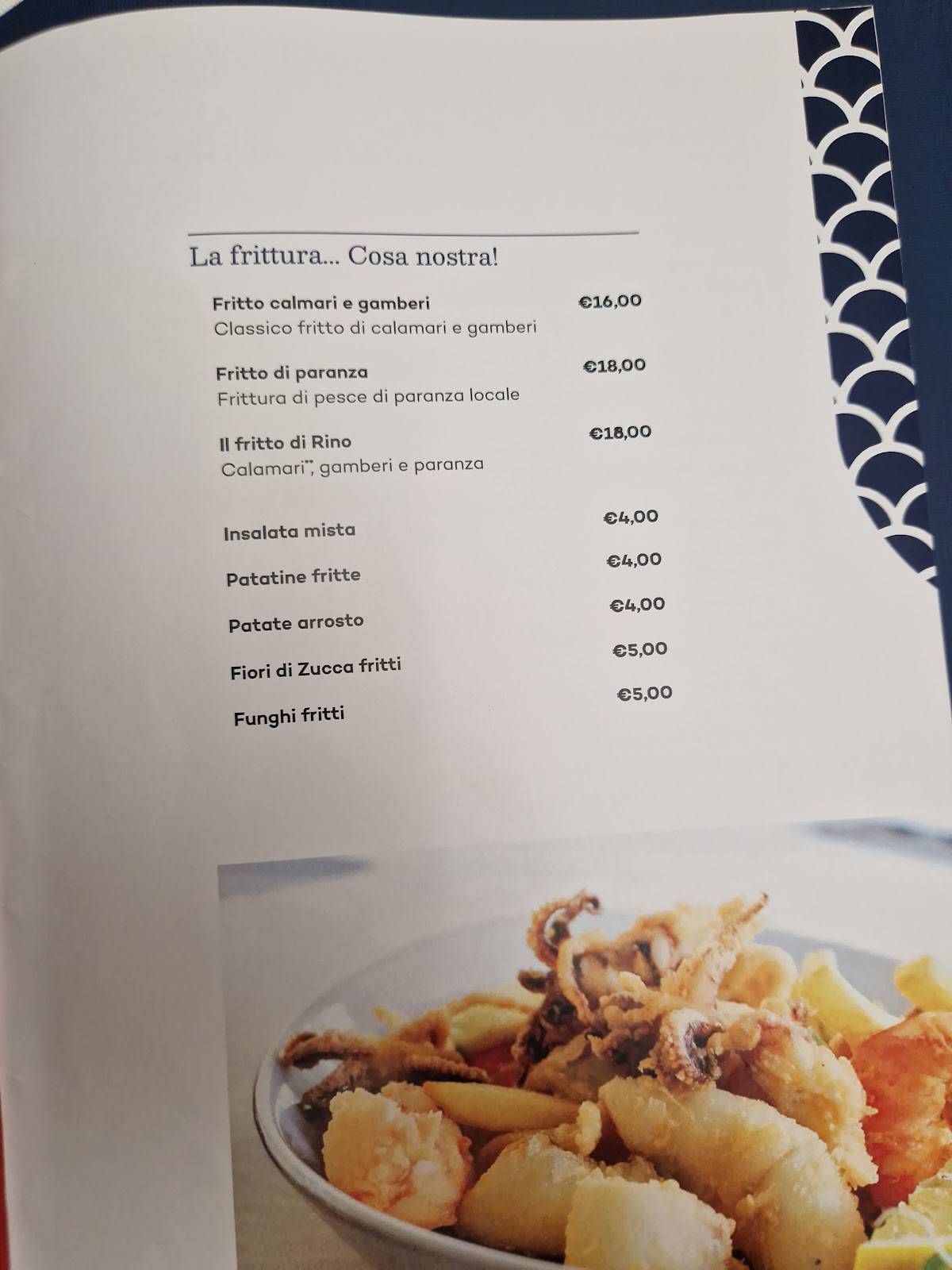 Menu di Ristorante Pizzeria Da Rino 