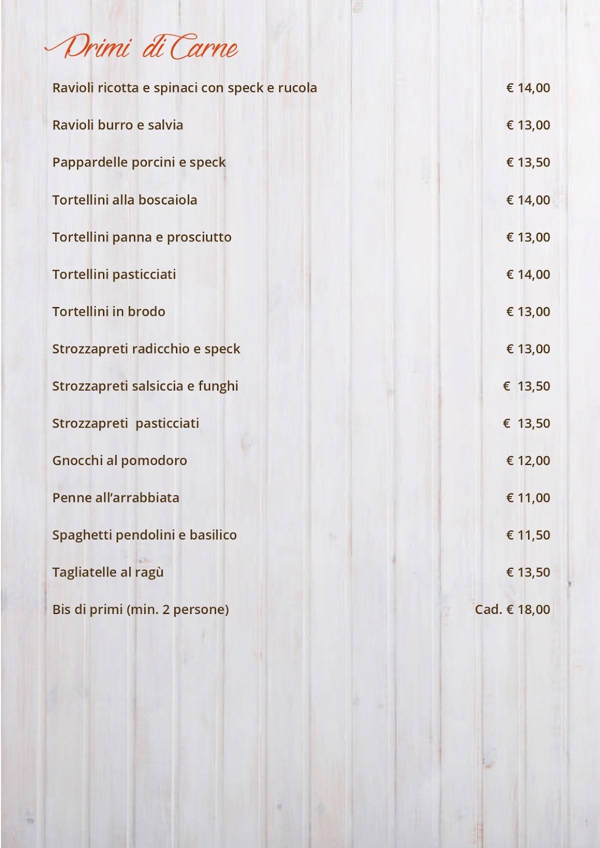 Menu di Ristorante La Conchiglia 