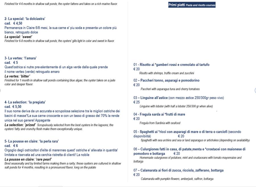 Menu di Sandalia 