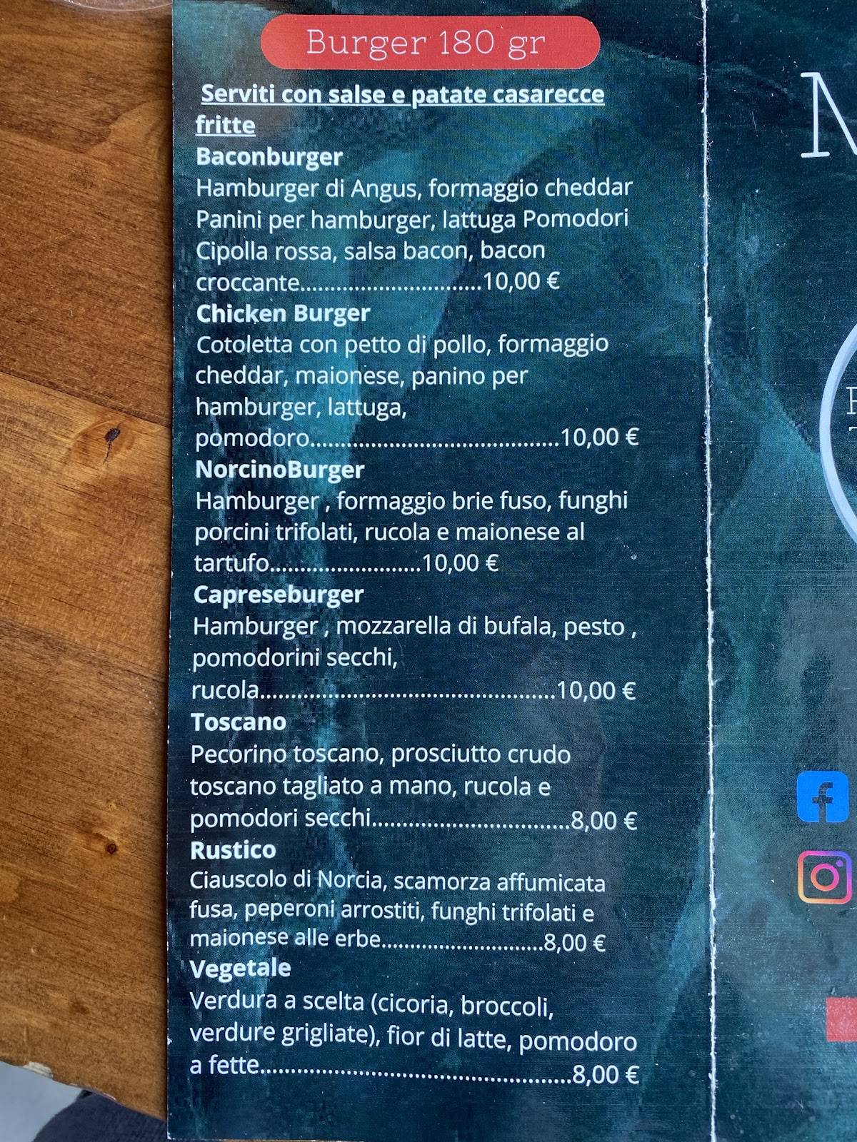 Menu di Ristorante TIPO ZERO 