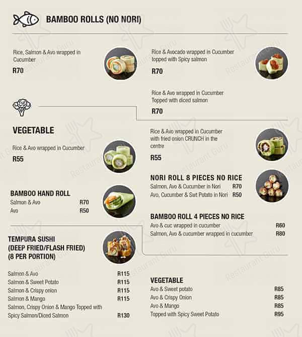 Menu de SOSUSHI