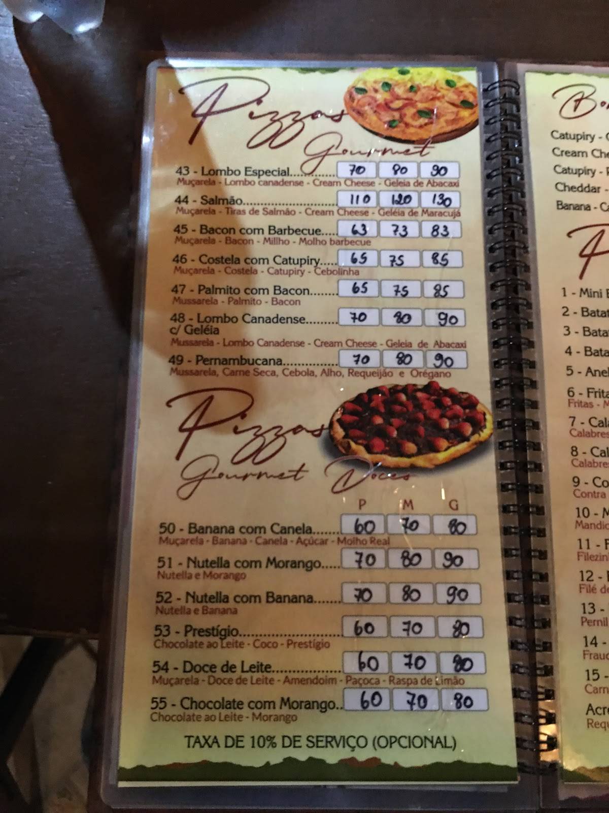 Saboritto Pizzaria, Hamburgueria, Massas e Petiscos cardápio