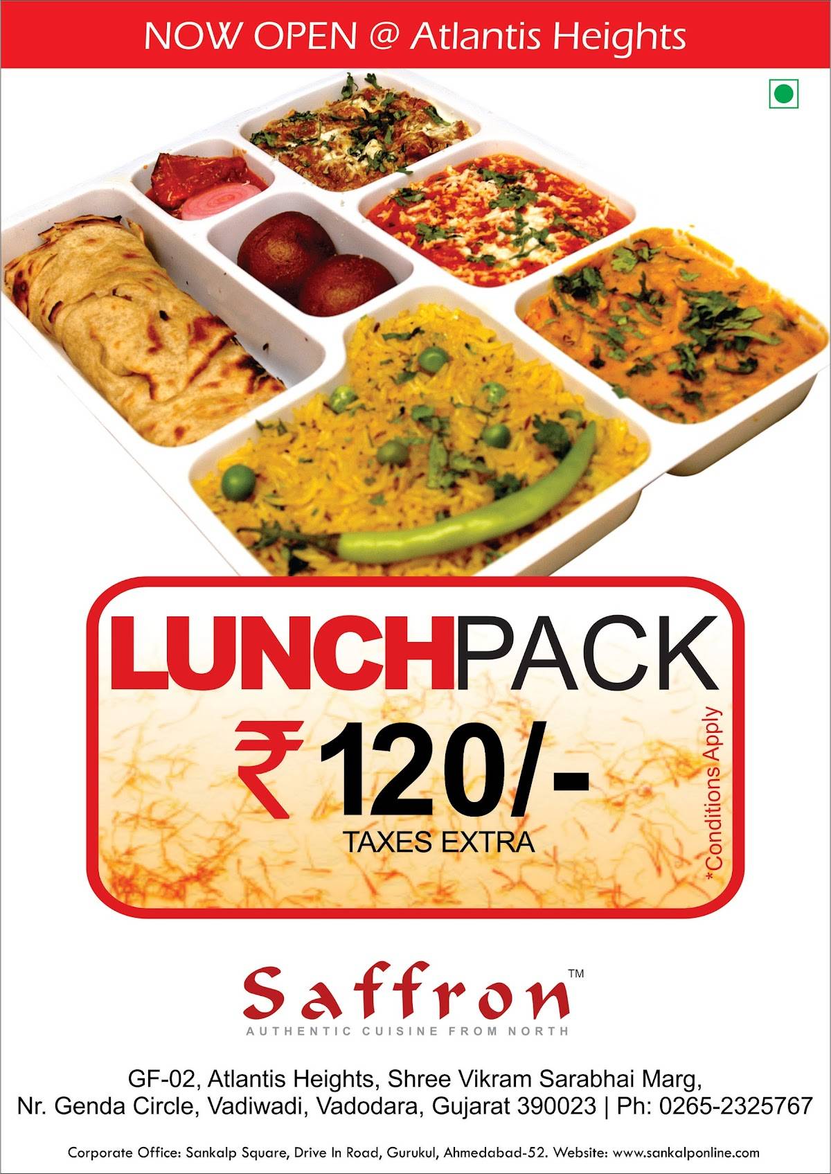 Menu at Saffron Restaurant, Vadodara, 02