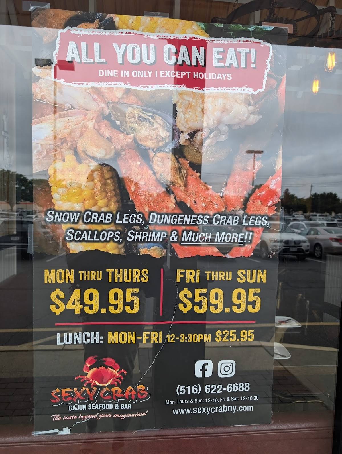 Menu at Sexy Crab Cajun Seafood, Sushi & Bar-All You Can Eat - Levittown, Levittown
