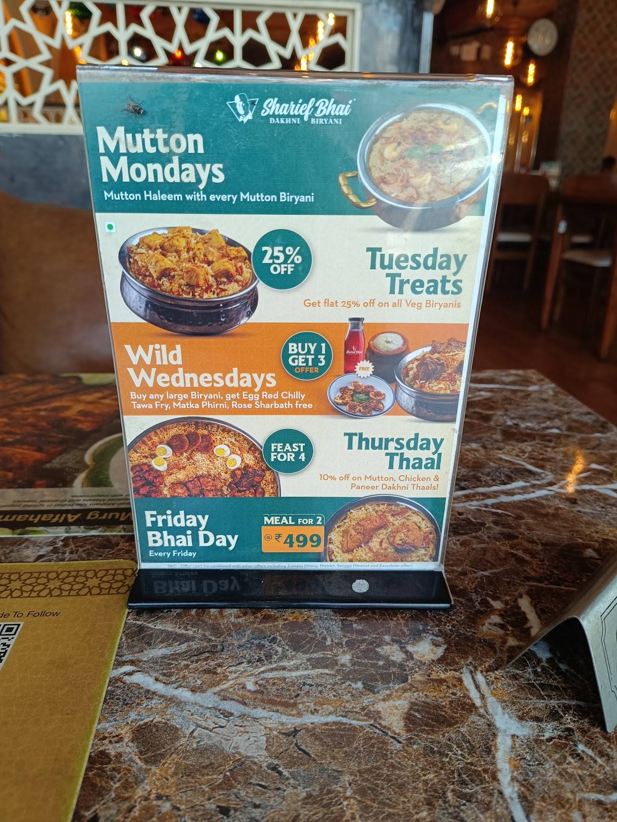 Sharief Bhai Biryani Chandapura menu