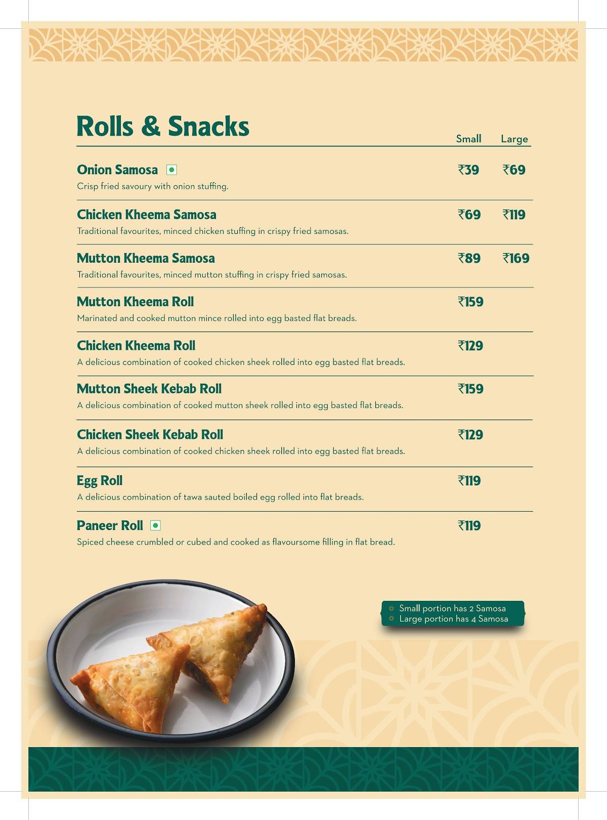 Sharief Bhai Biryani Tumkur menu