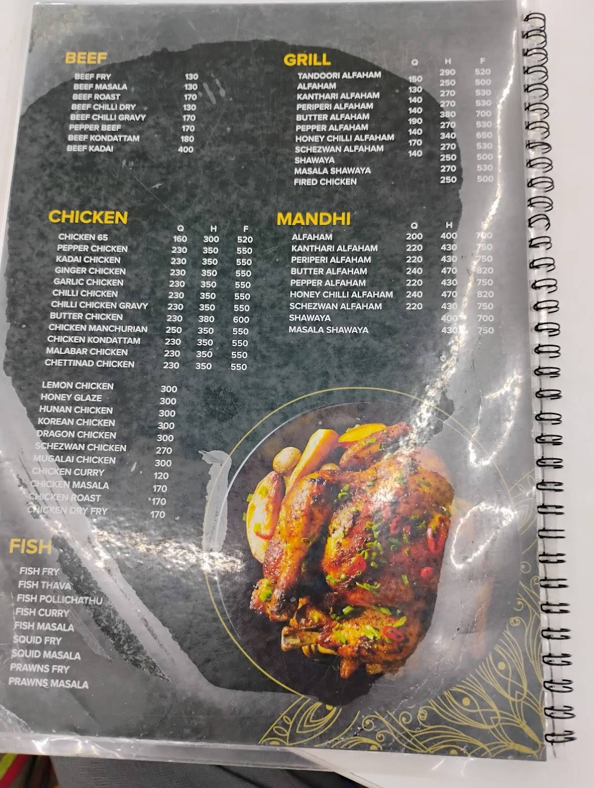 SilverStar Family Restaurant menu