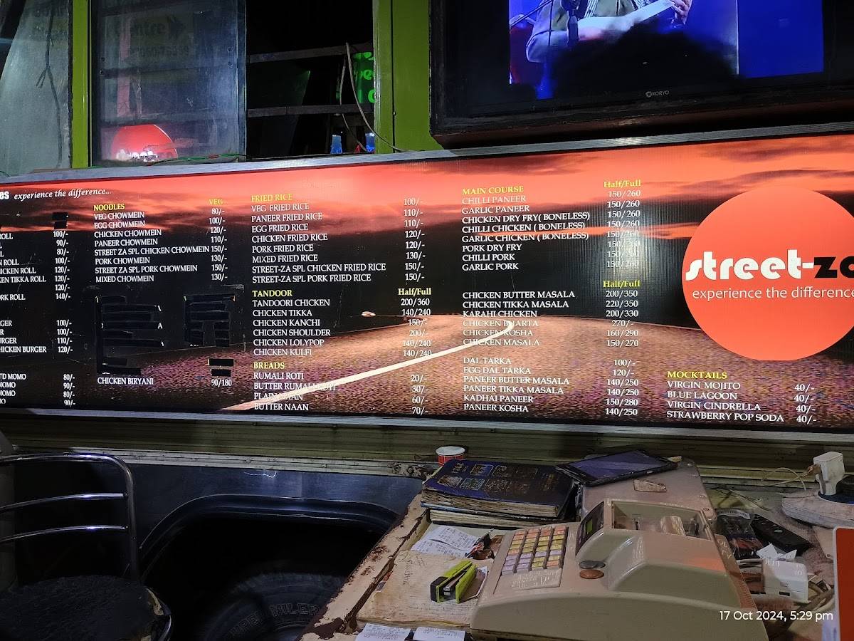 Street-Za Food Truck menu