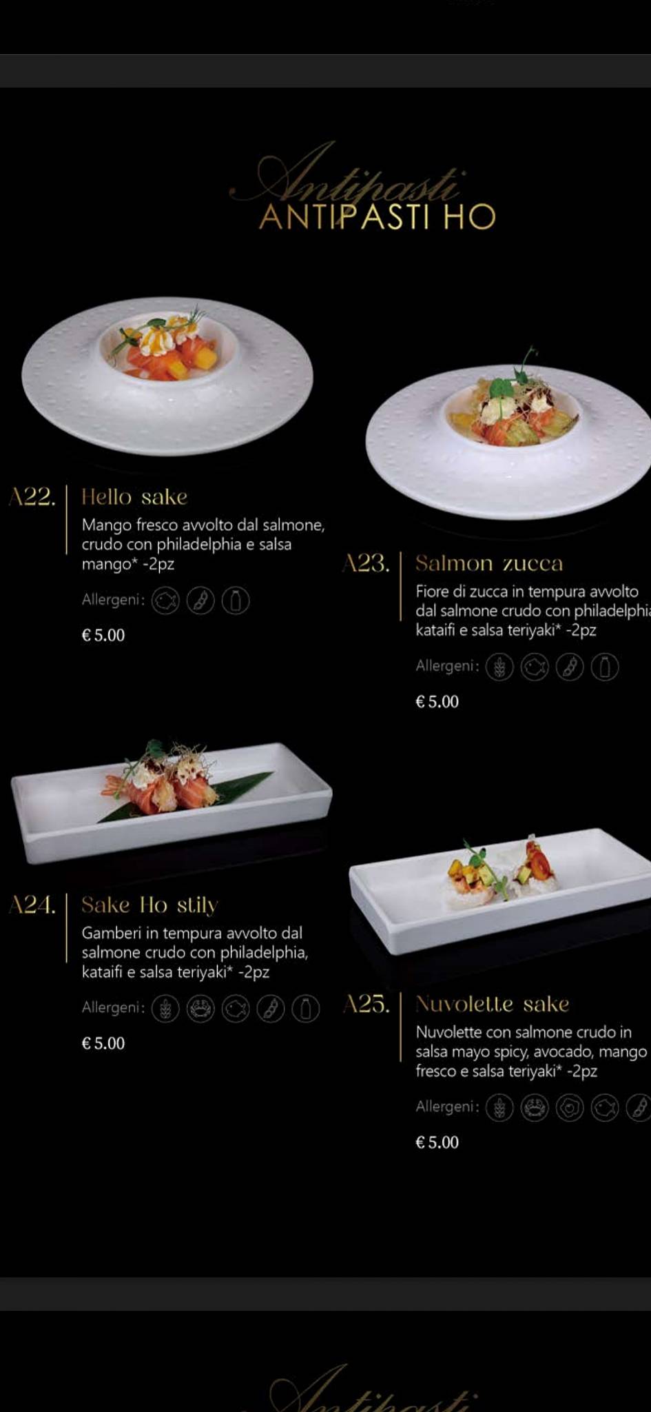 Menu di Sushi Ho 