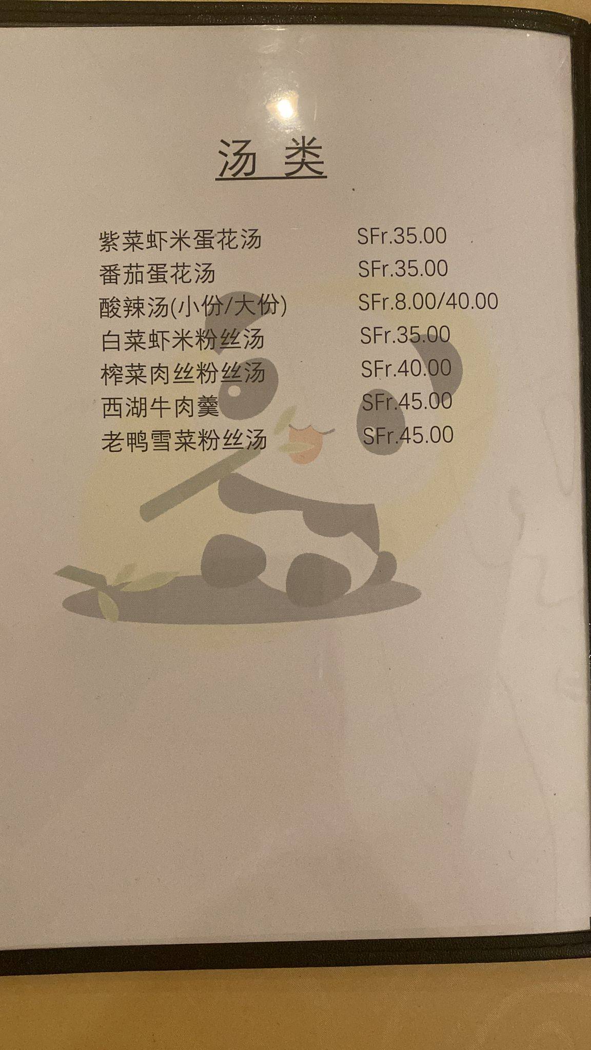 Menu di Szechuan 