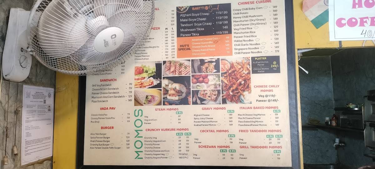 THE MOMO HUT menu