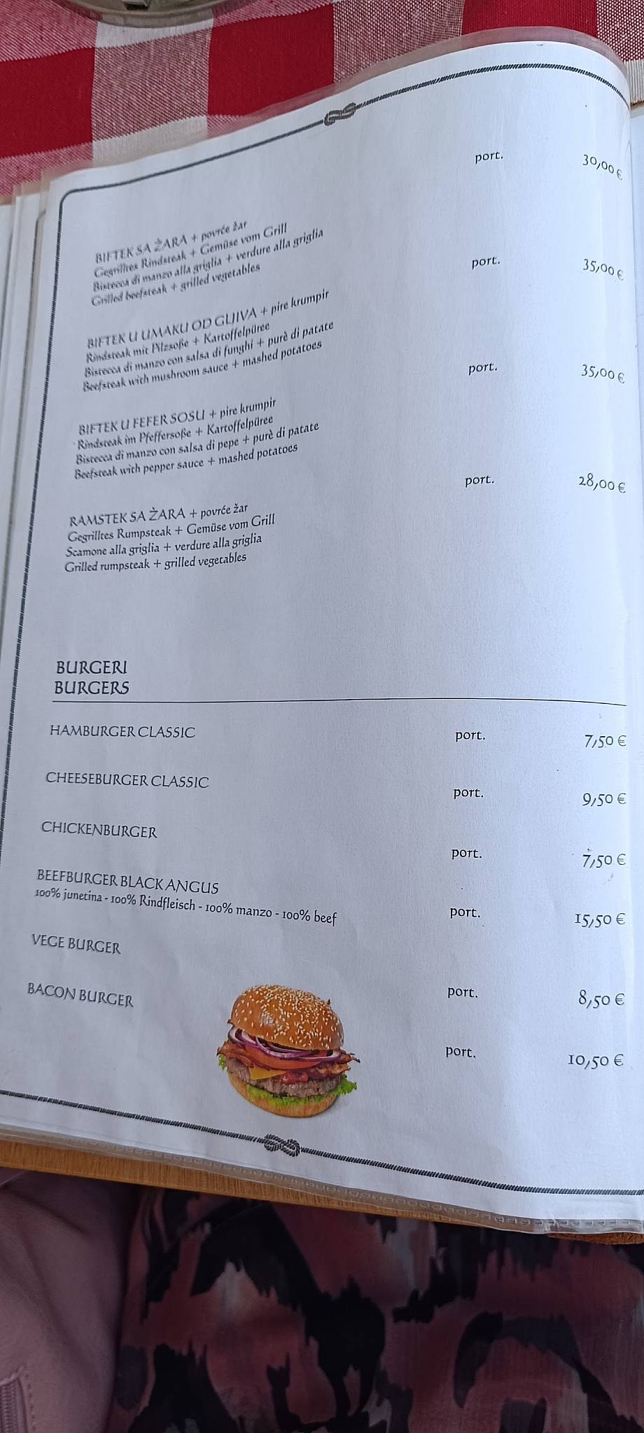 Menu di Tavern Riva 