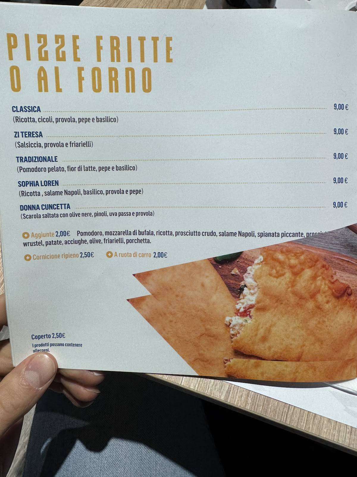 Menu di Terra Mia Modena 