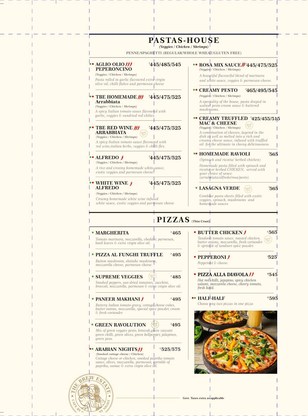 The Brew Estate Pathankot menu