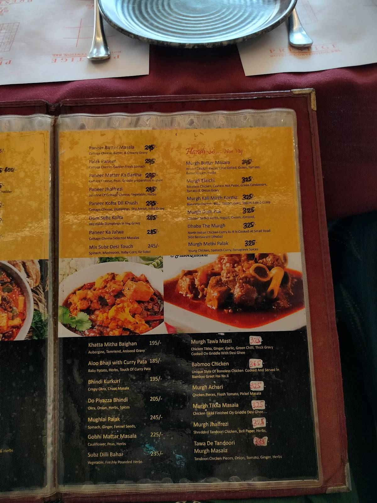 The Kitchen By Prestige menu