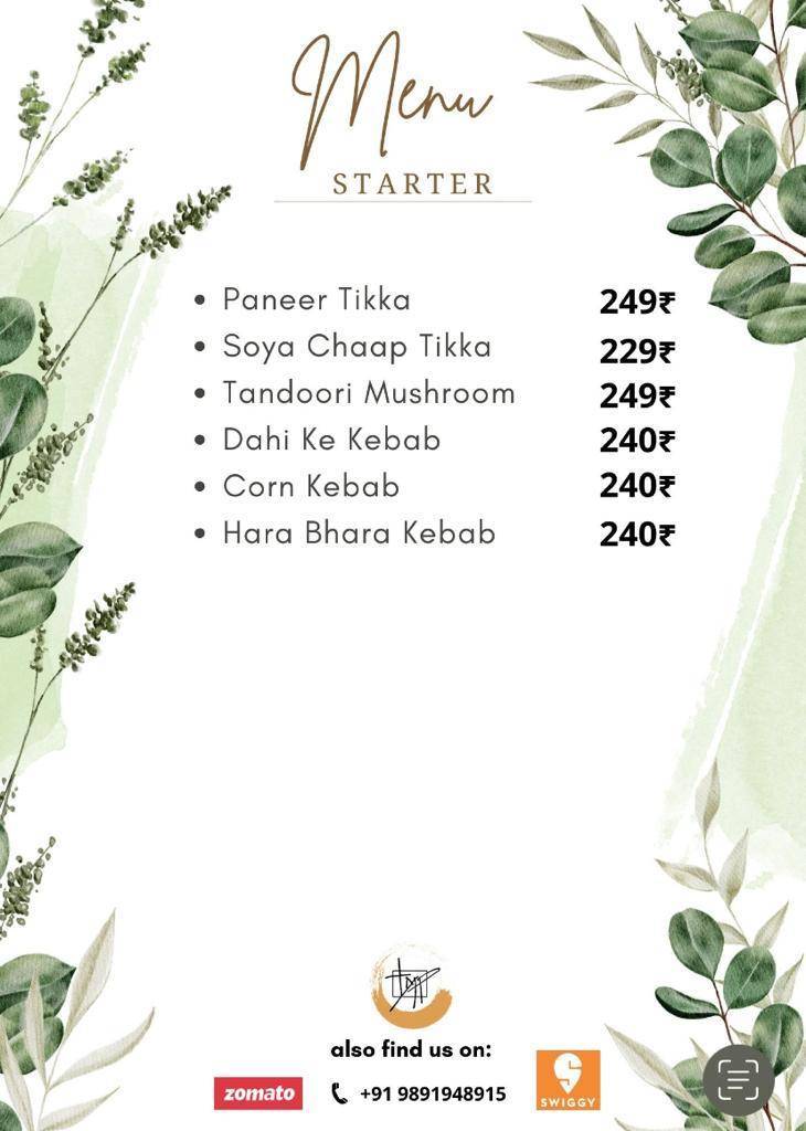 THE MASALA PARCEL by Meeta Sharma menu