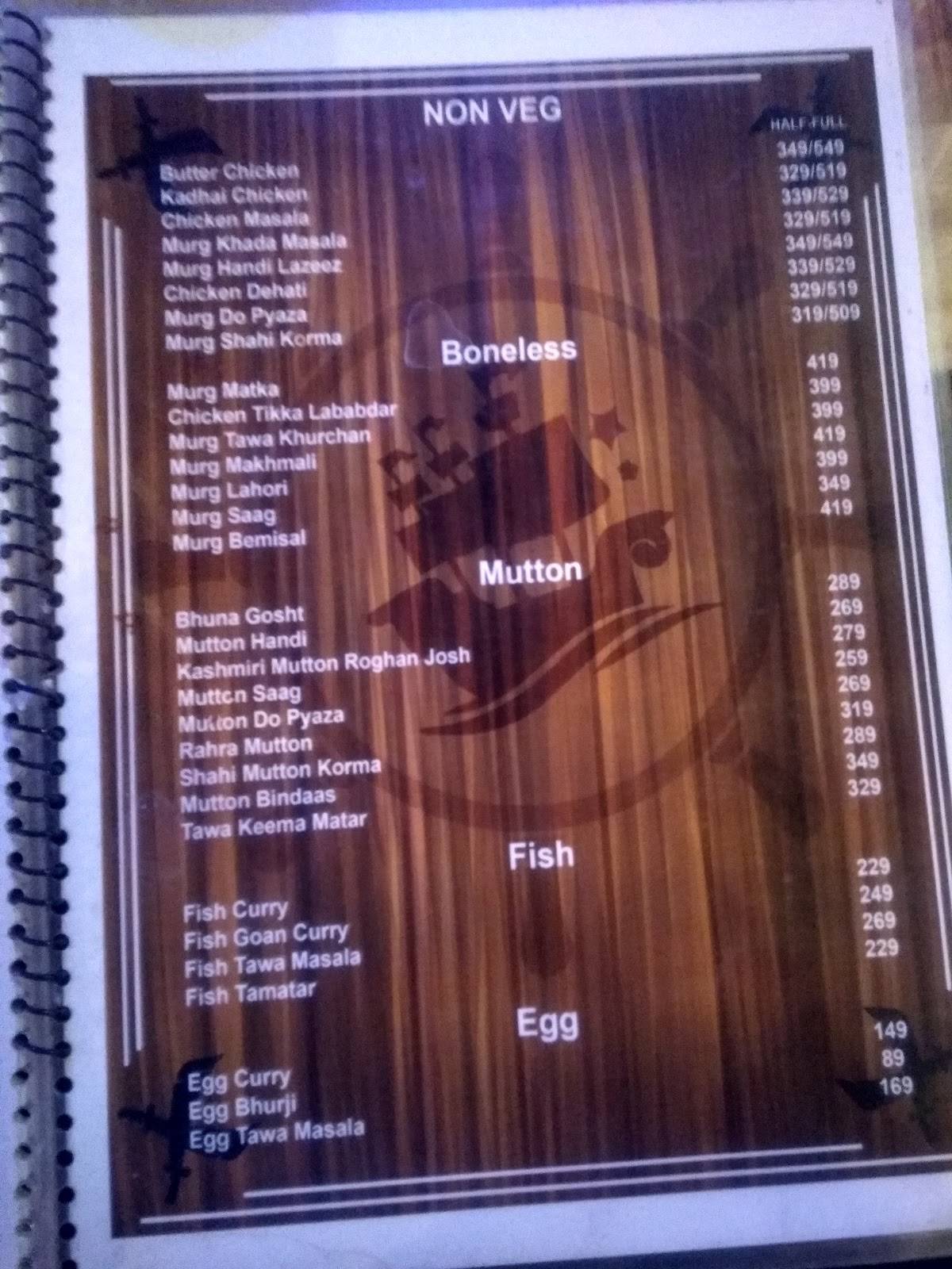 The Pirates Multicuisine Restro & Lounge menu