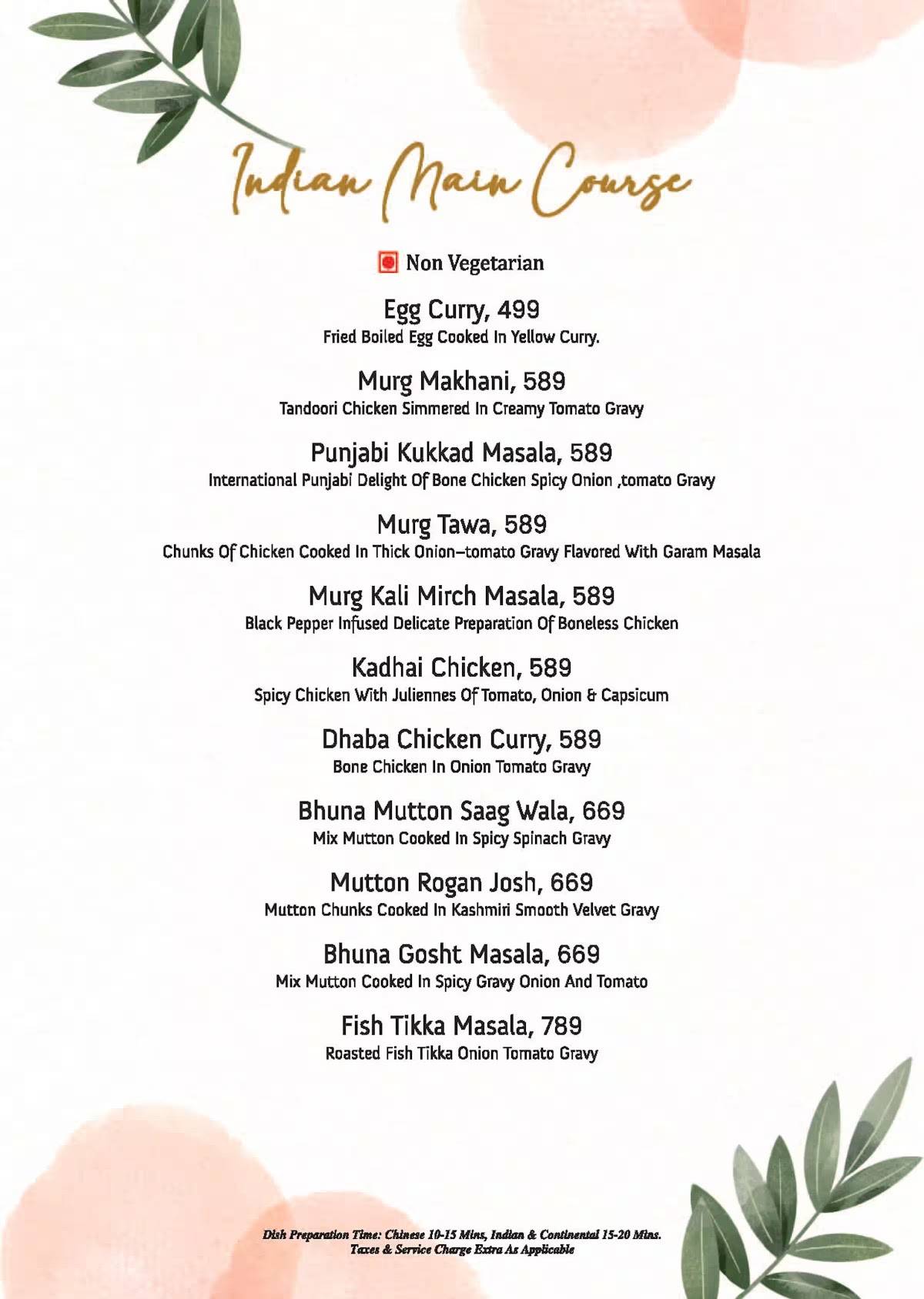 The Salt Cafe menu