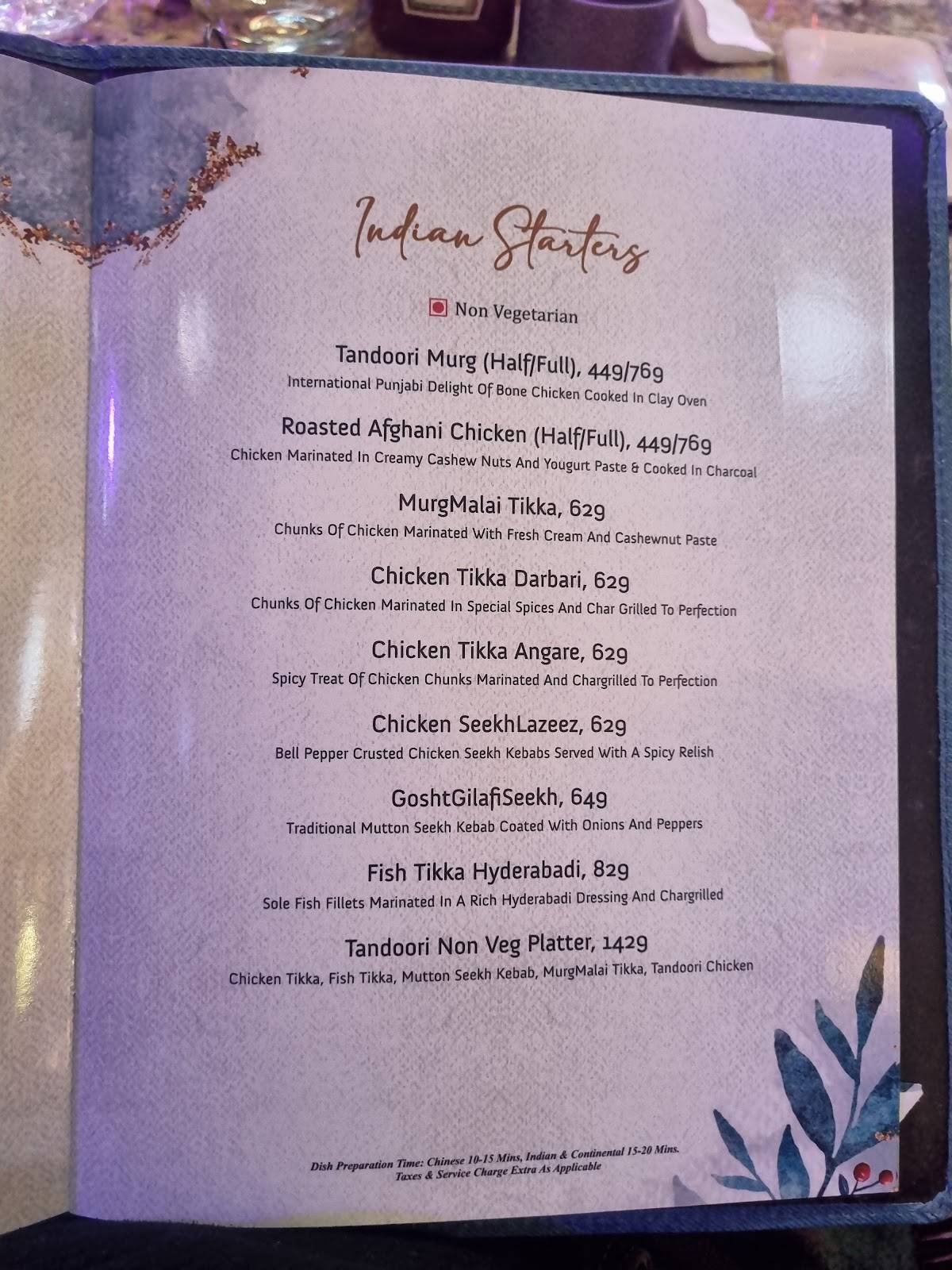 The Salt Cafe menu