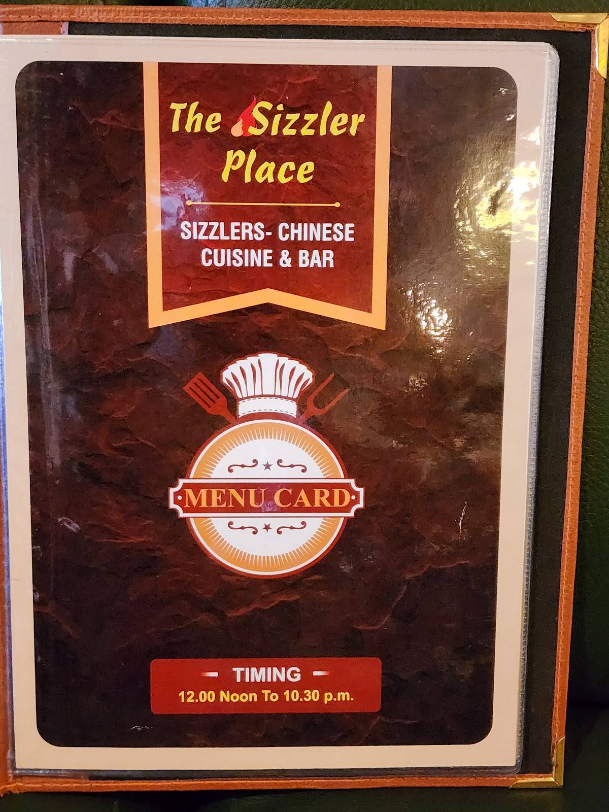 The Sizzler Place menu