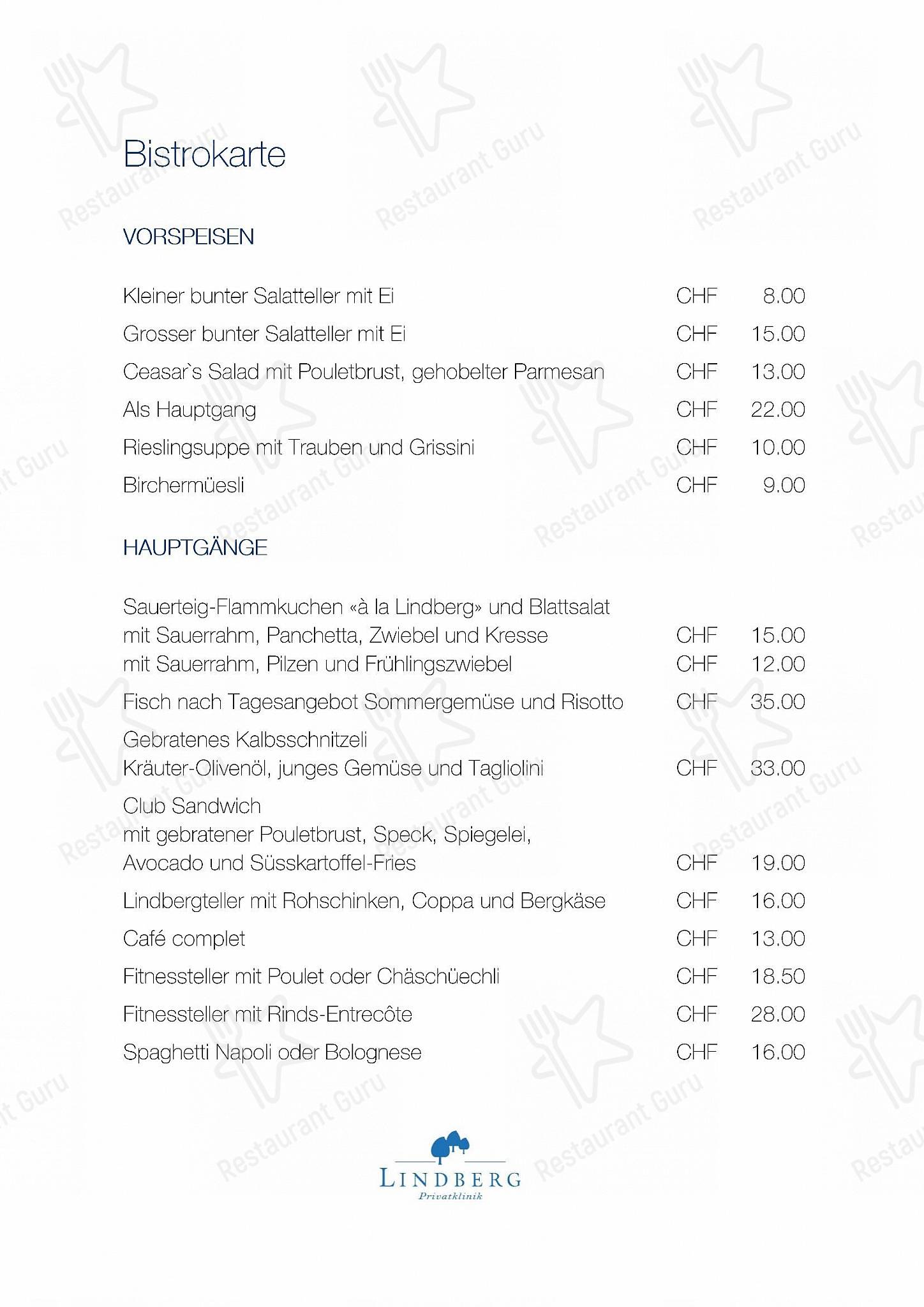 Menu di Trois Tilleuls - Menu