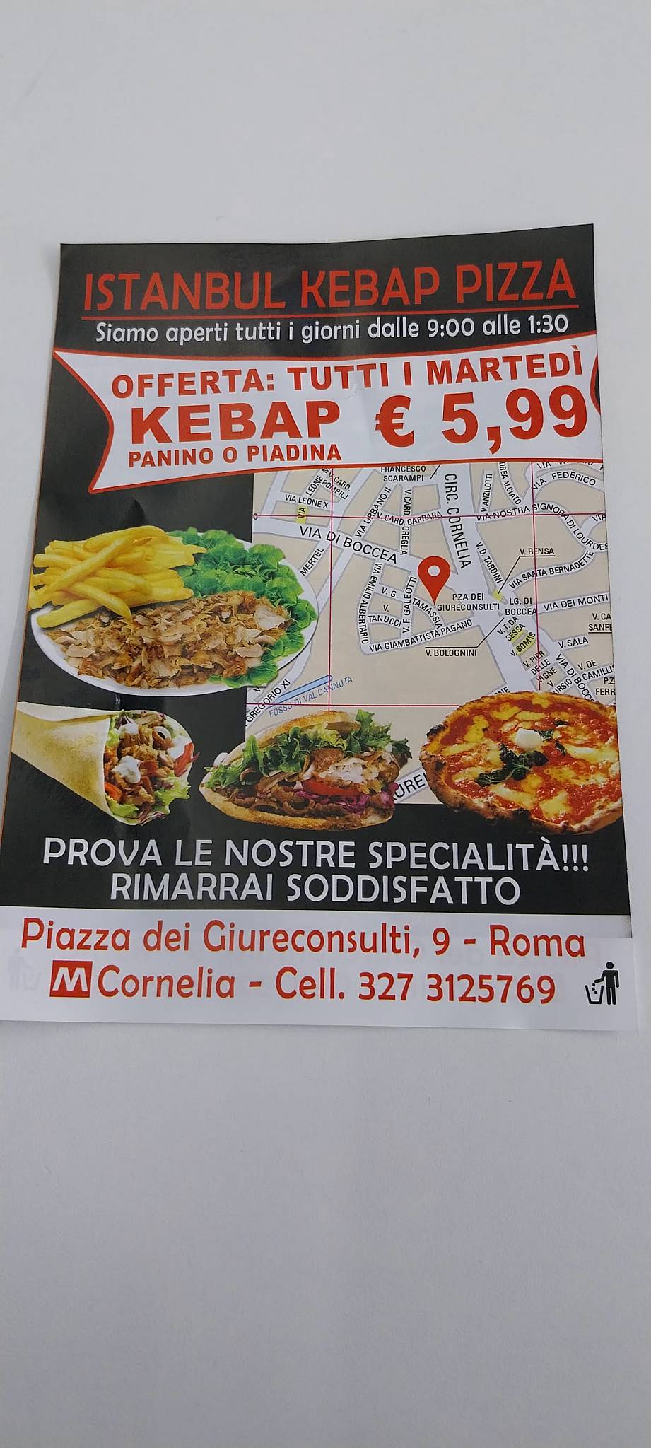 Menu di Turkish Kebab and Pizza 