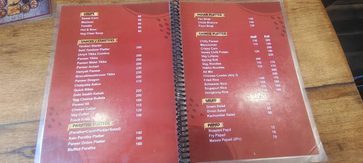 Urban Tadka menu
