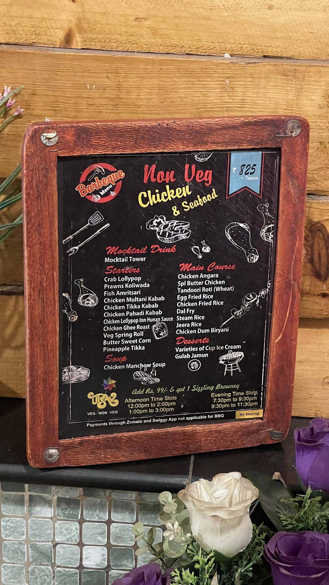 Utsav - The Barbeque Restaurant menu