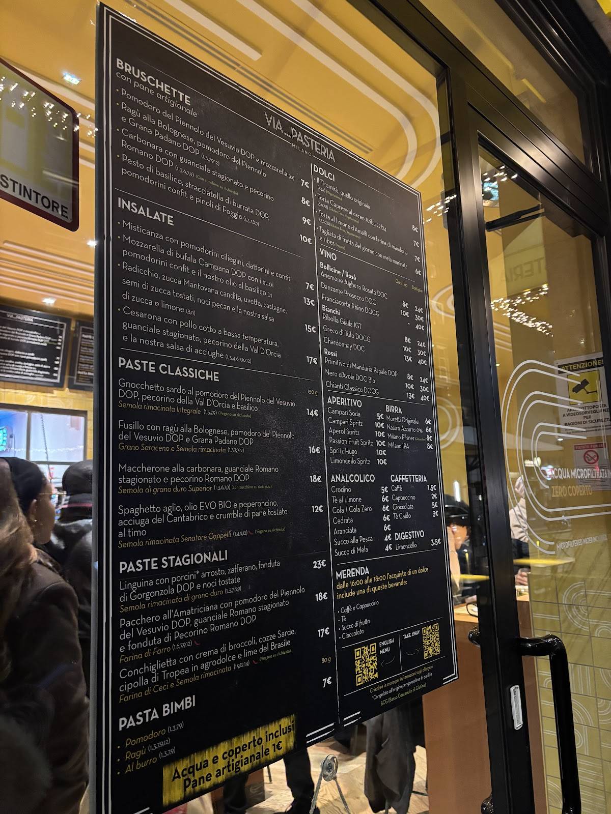 Menu di Via Pasteria 