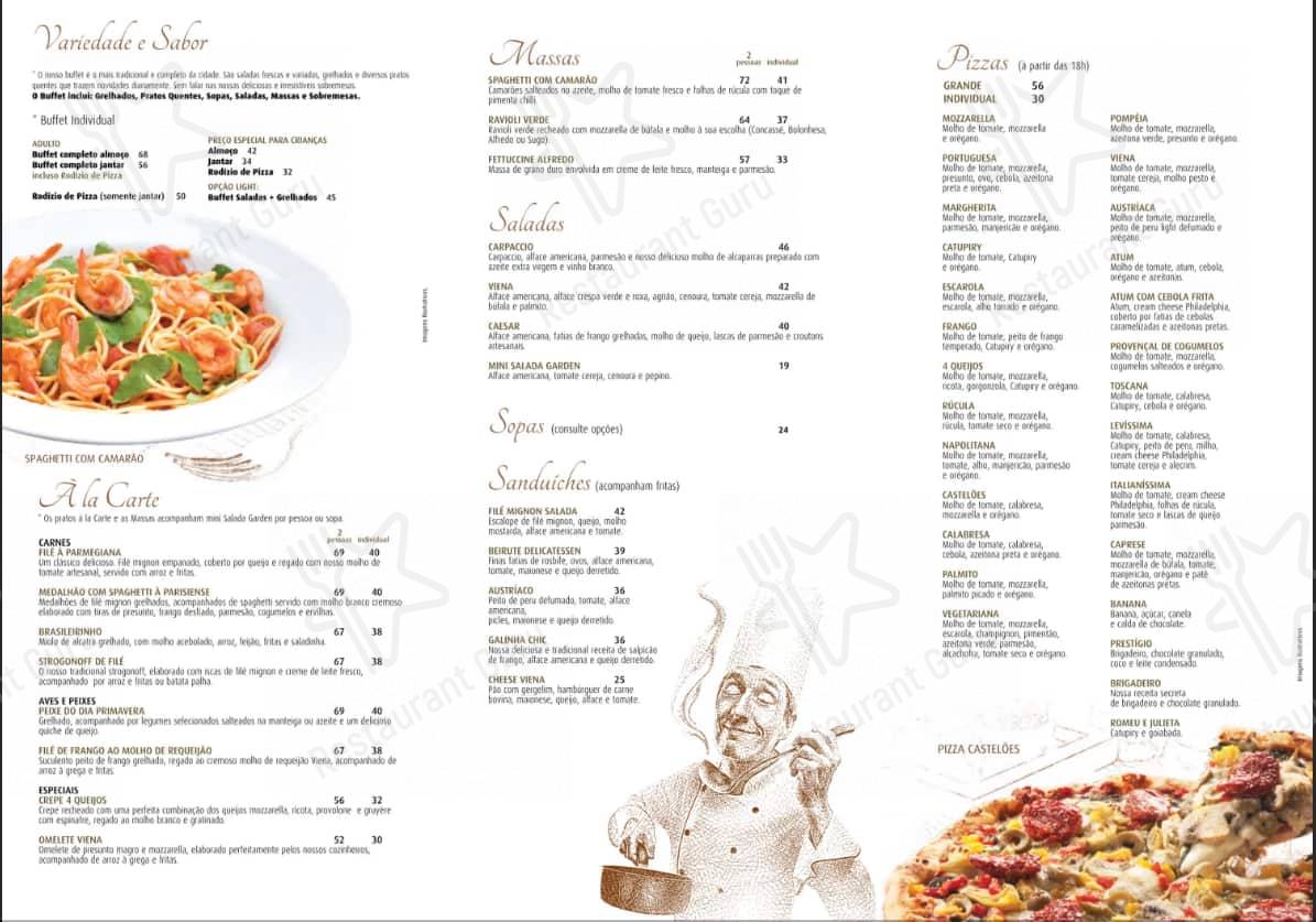 Restaurante Viena cardápio