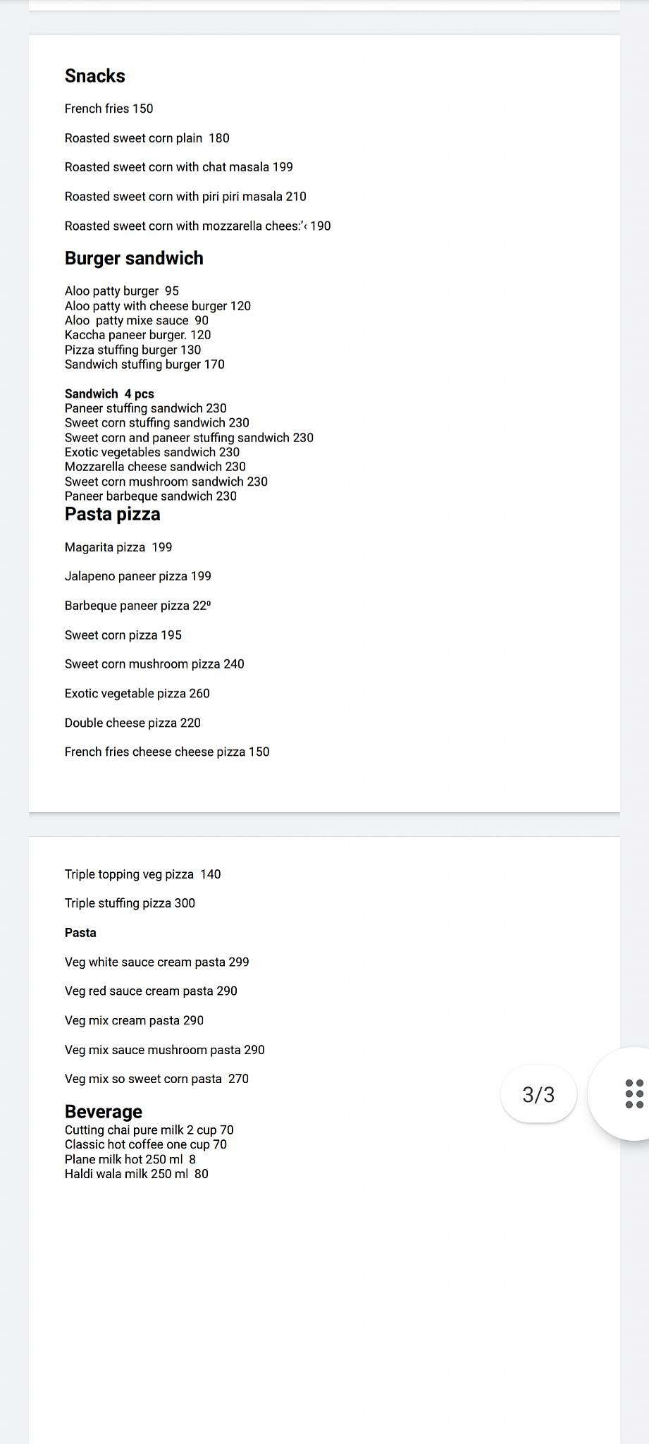 WE_ EATERS CAFE menu