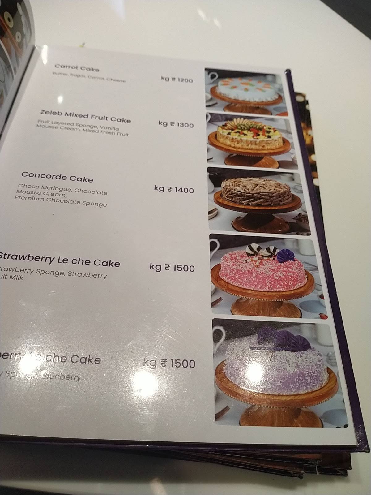 Zelebrae Pastries & Cafe menu