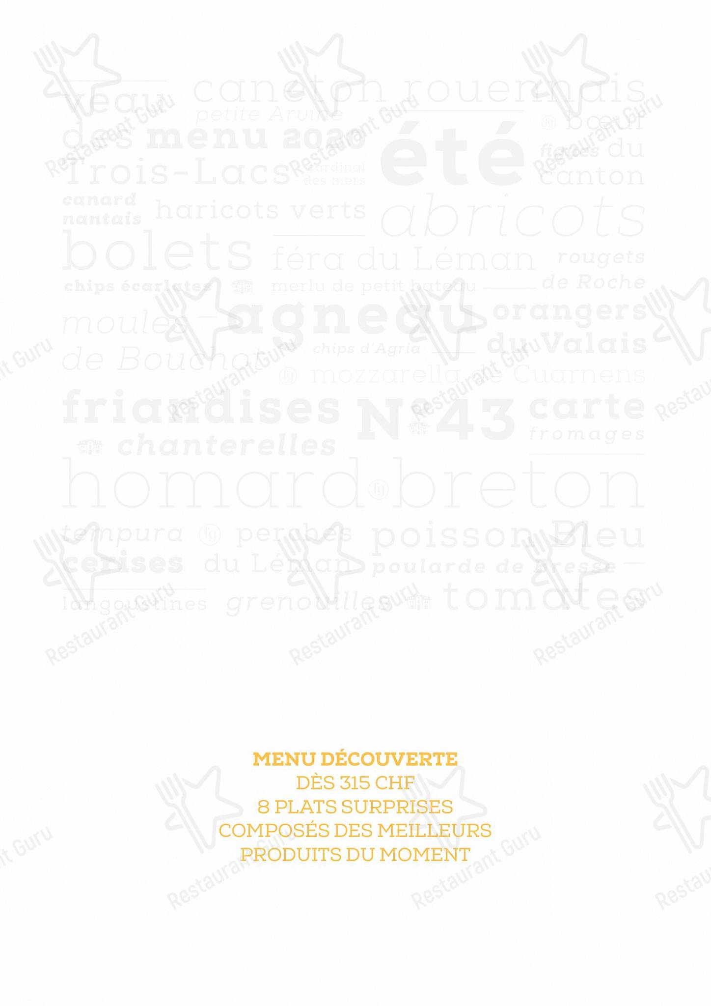 Cafe menu per Restaurant de l'Hôtel de Ville de Crissier ristorante