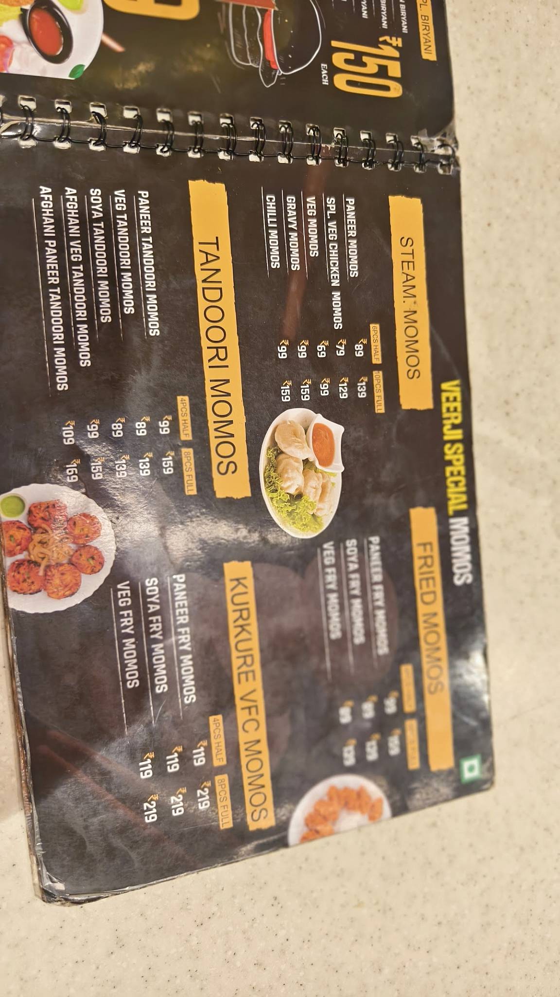 veerji malai chaap wale dehradun menu