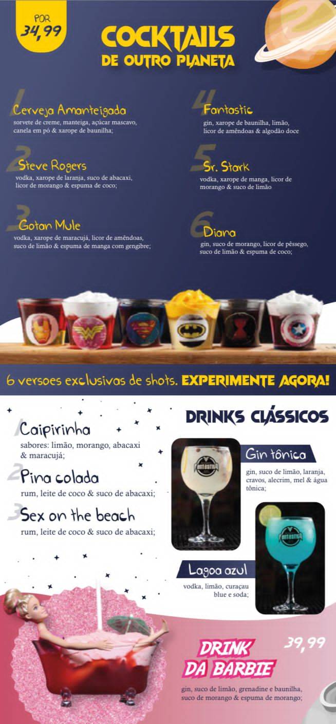 Restaurante Fantástico Taquara - Jacarepaguá - O Maior Restaurante Temático do RJ cardápio