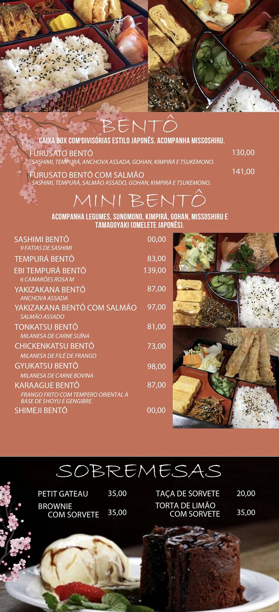 Restaurante Furusato cardápio