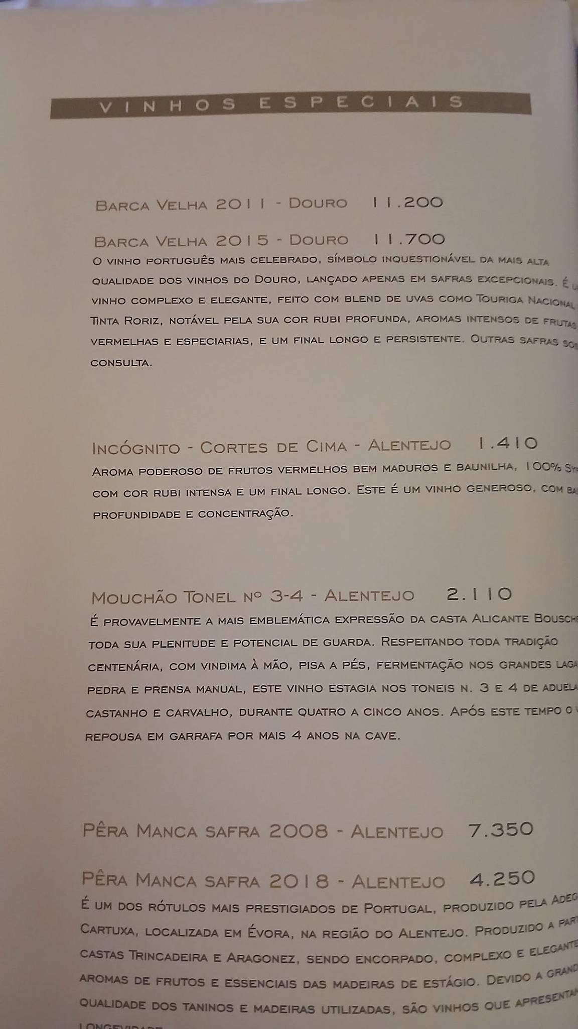 Restaurante Leite cardápio
