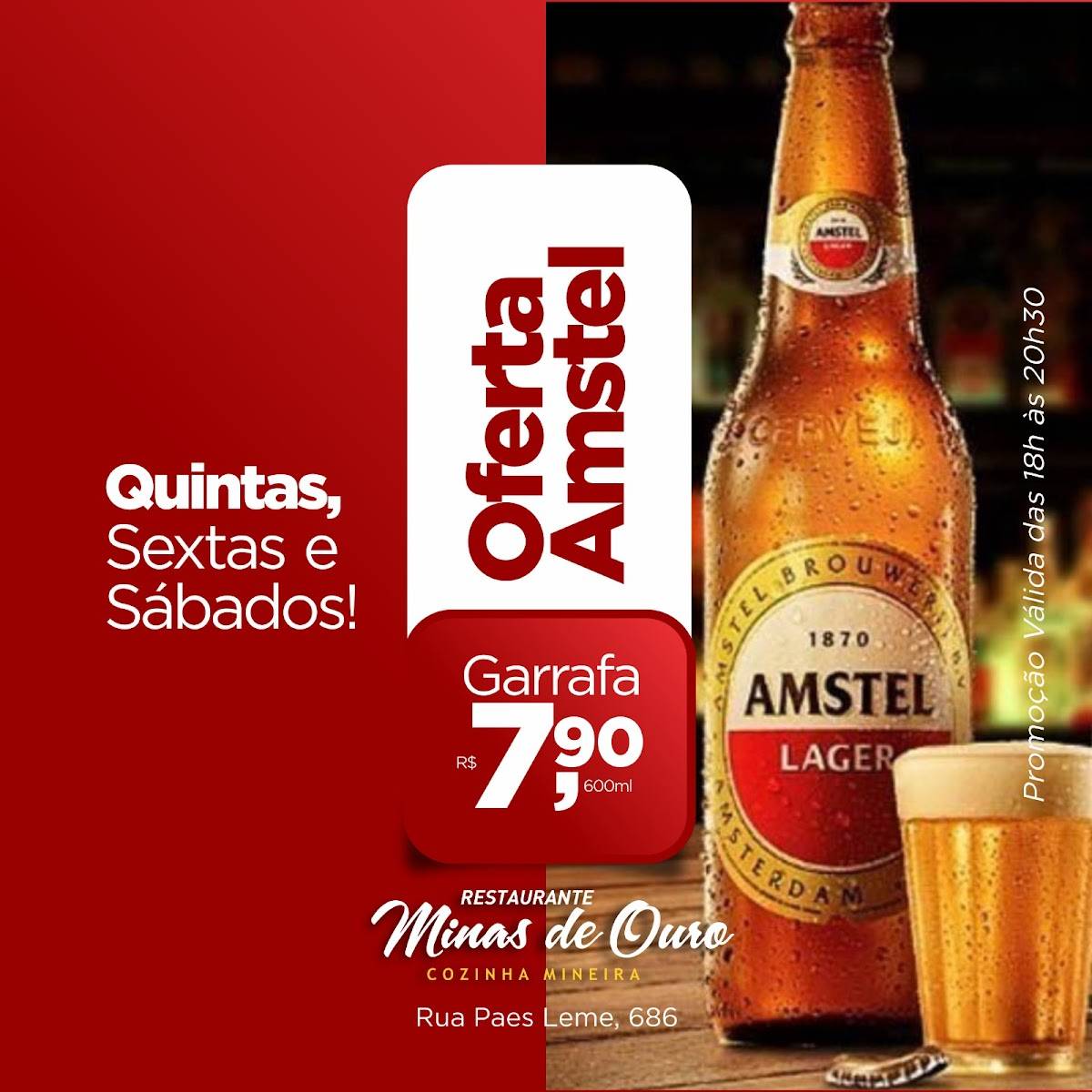 Restaurante Minas de Ouro cardápio