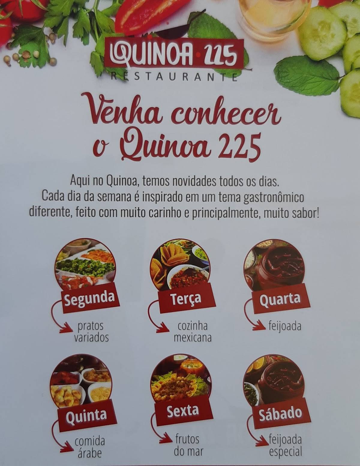 Restaurante Quinoa 225 cardápio