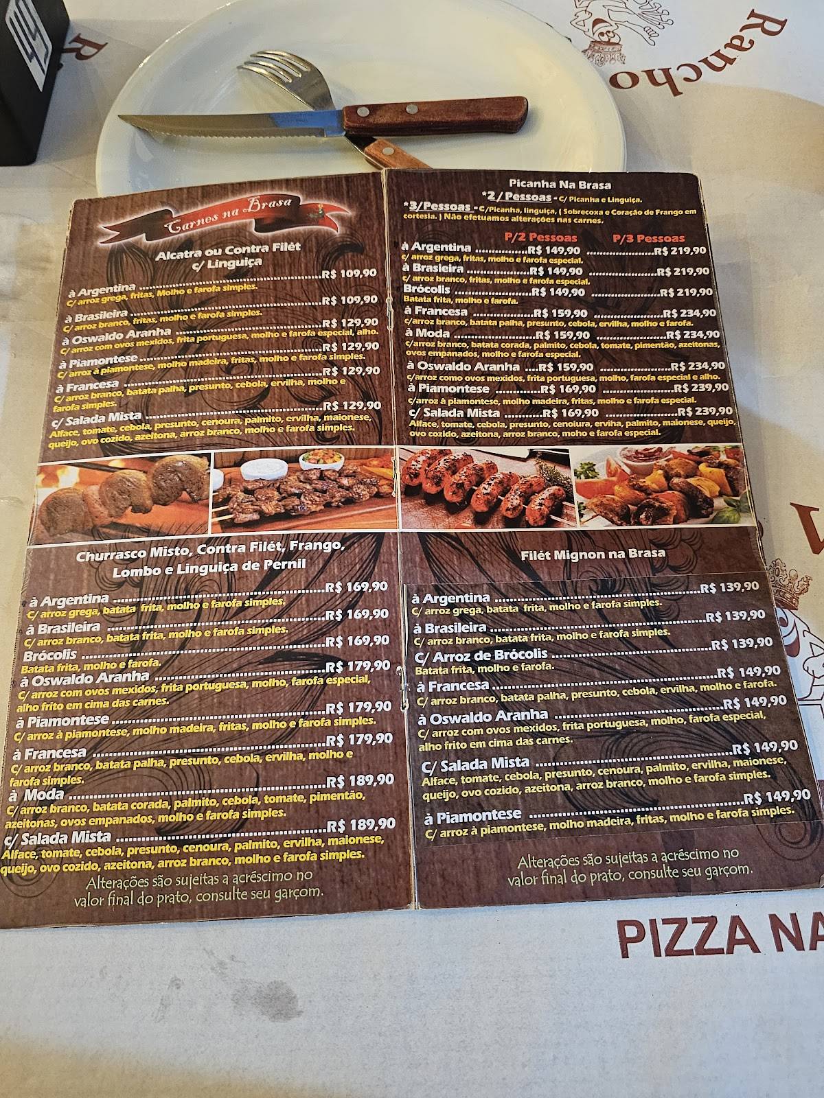 Restaurante Rancho Verde cardápio