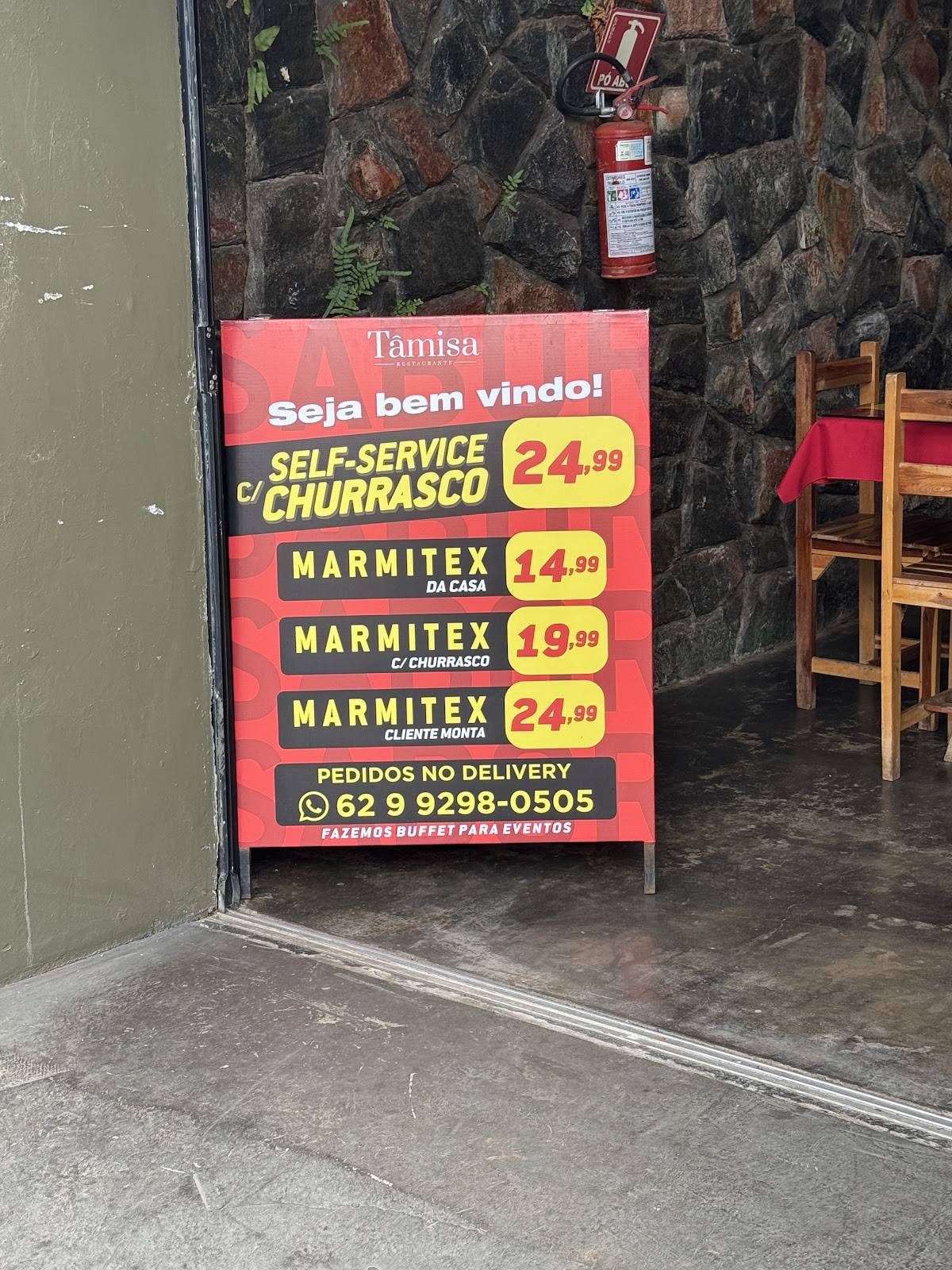 Restaurante Tâmisa cardápio