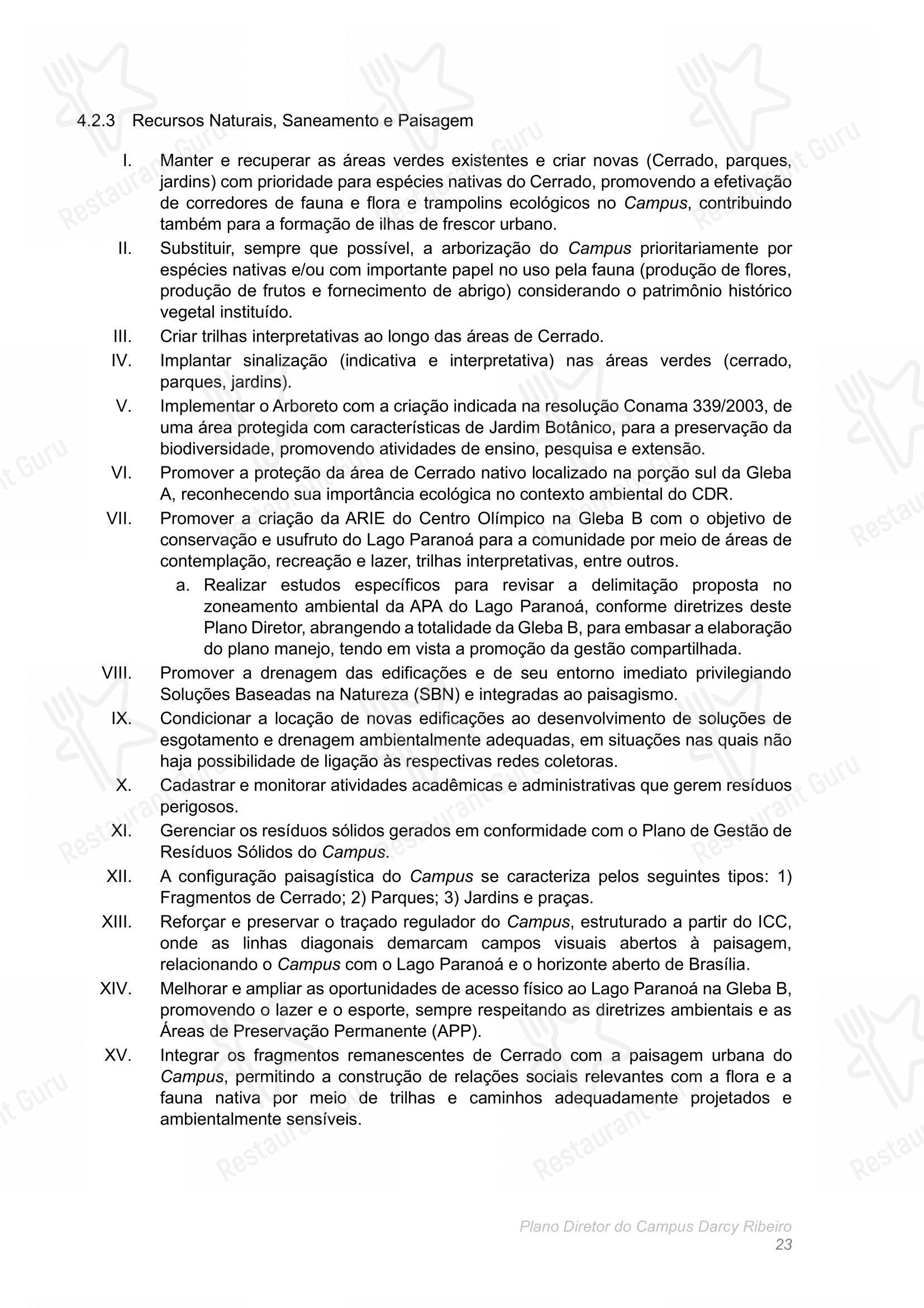 Restaurante Universitário - RU ISM GOMES DE MATTOS em Brasília - Крафт меню