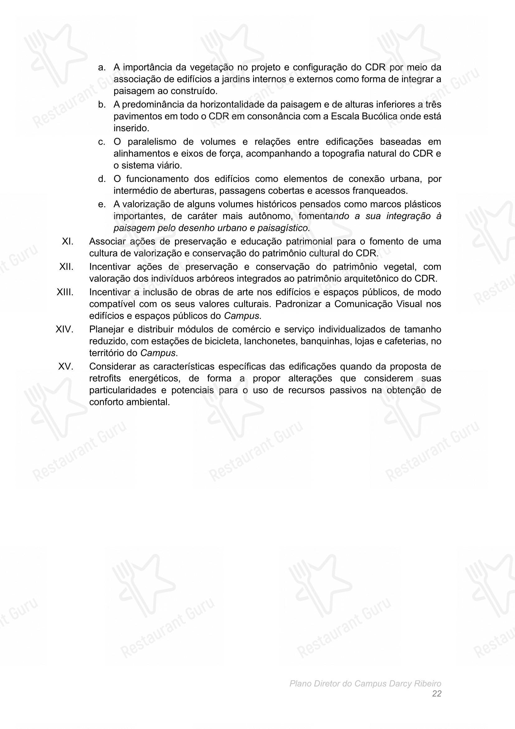 Крафт меню para Restaurante Universitário - RU ISM GOMES DE MATTOS restaurante